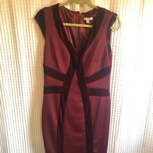 Maroon Crushed Velvet Dress